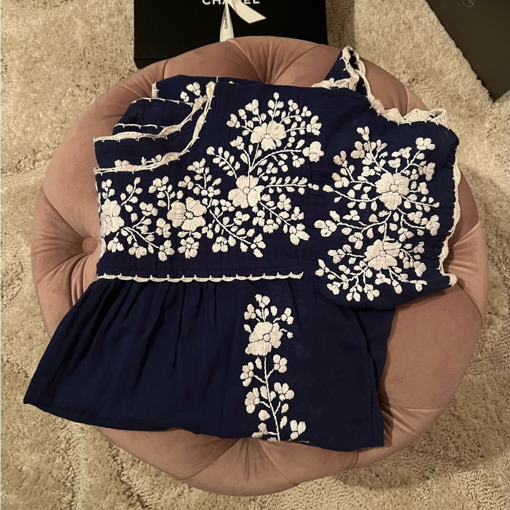 Siren Embroidered Peasant Top